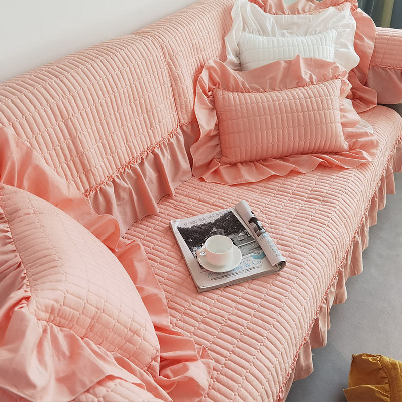 5color cotton frill sofa cover
