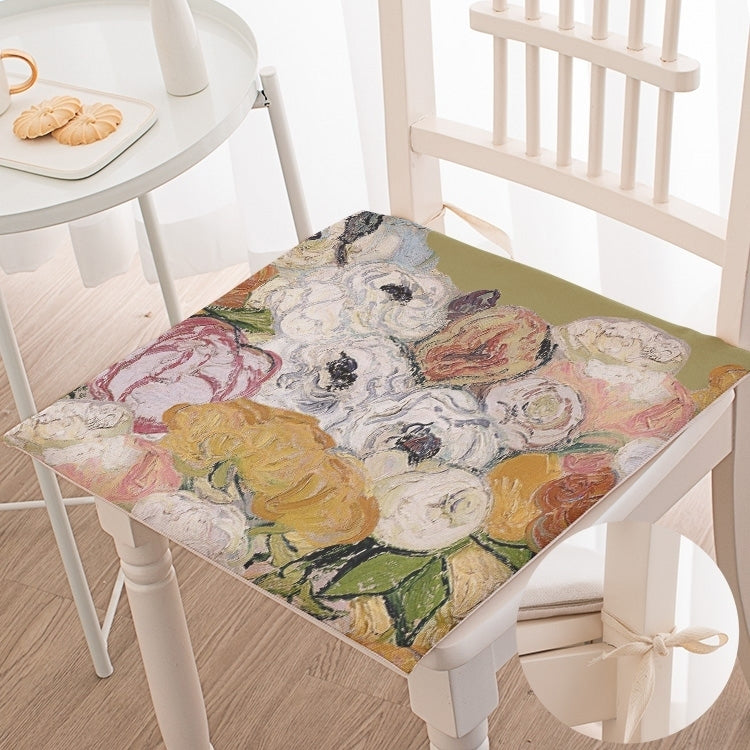 painting art flower chair mat