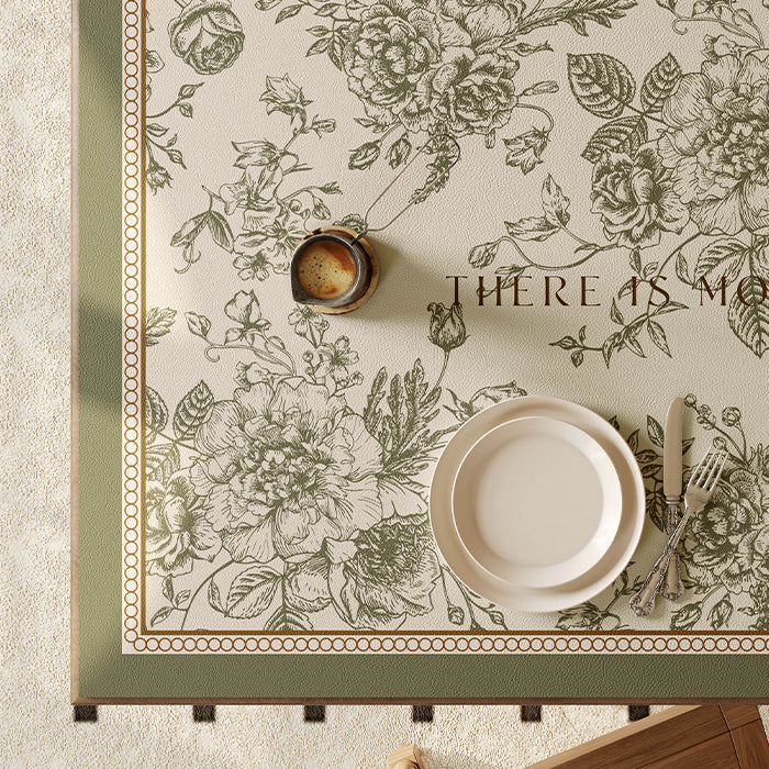 glorious green shadow flower table mat