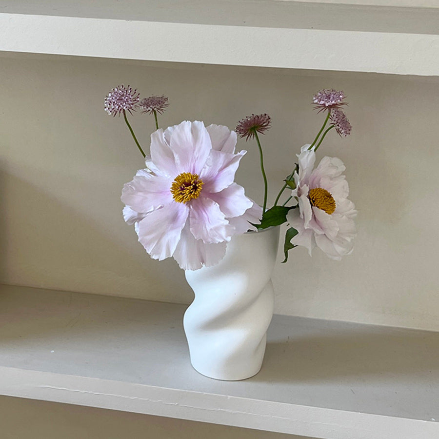 2color twiste barrel vase