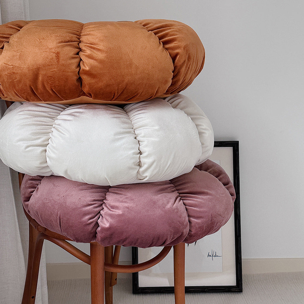 3color volume flower cushion