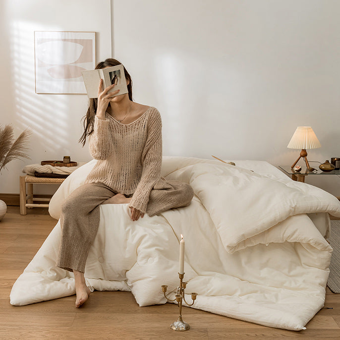 natural cotton quilt