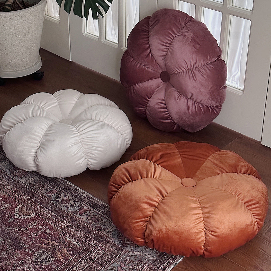 3color volume flower cushion