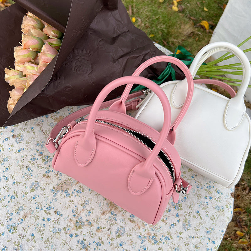 3color 2way leather mini bag