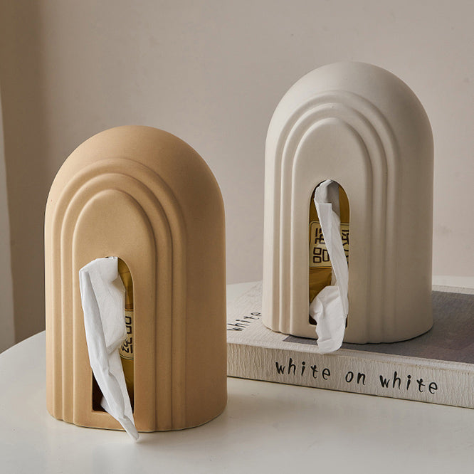 2color ceramic arch tissue case