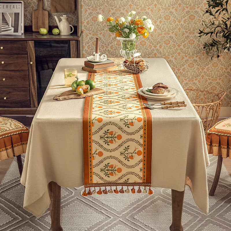 orange margarita table runner