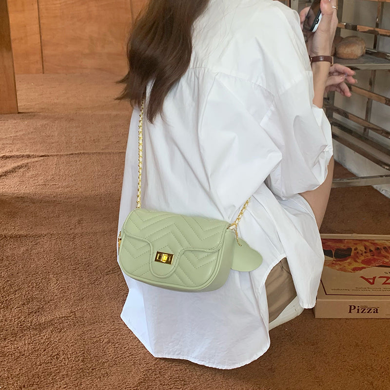 3color quilting heart strap bag