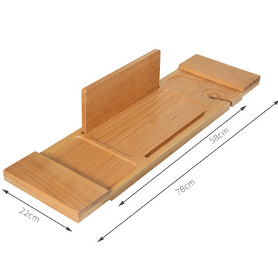 light wood bath tray