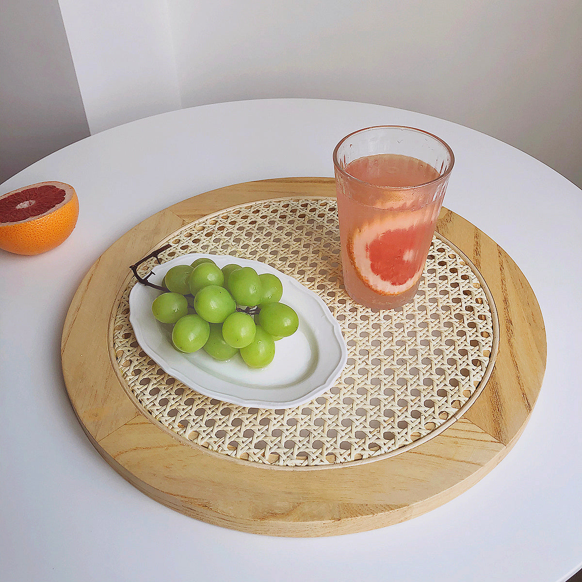 rattan round tray (3colors / 2sizes)