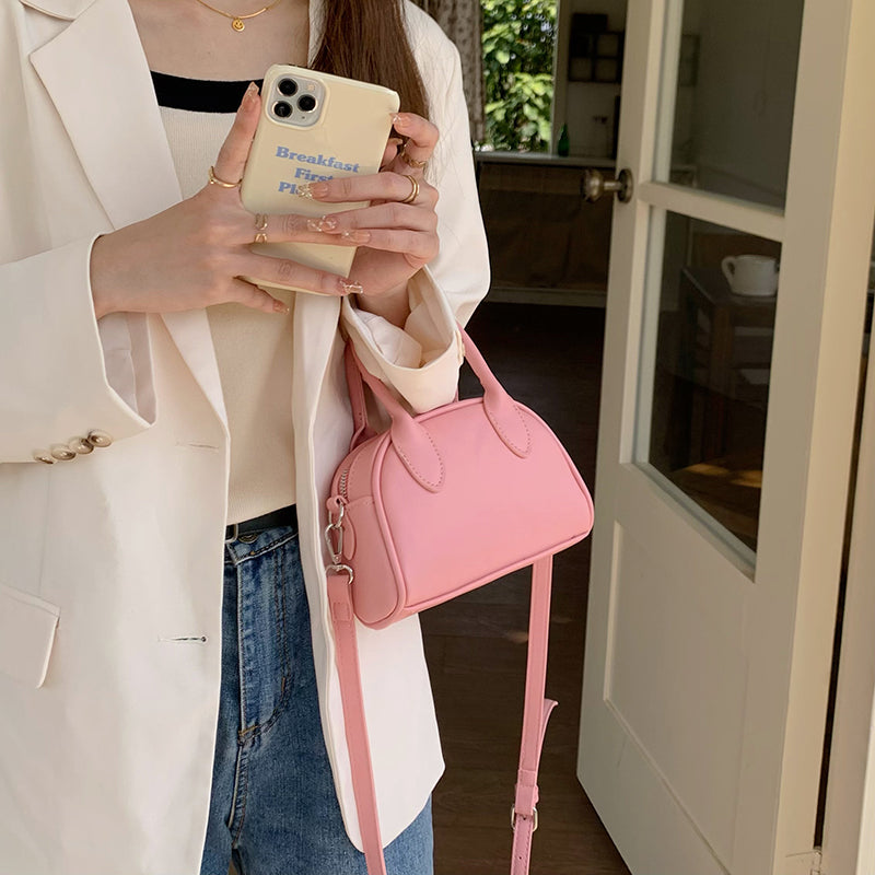 3color 2way leather mini bag