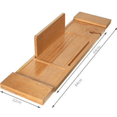 light wood bath tray