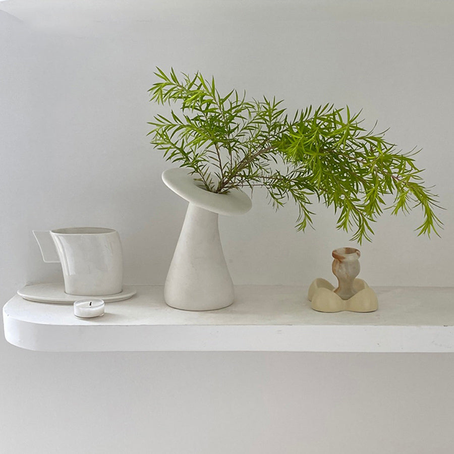 2color mushroom mold vase