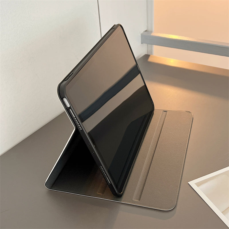 white ribbon iPad case