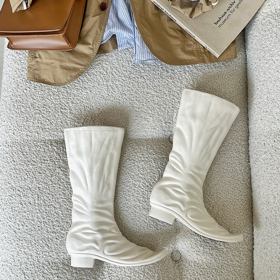 white boots vase