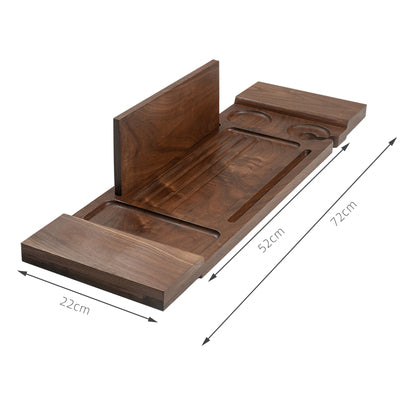 dark wood bath tray