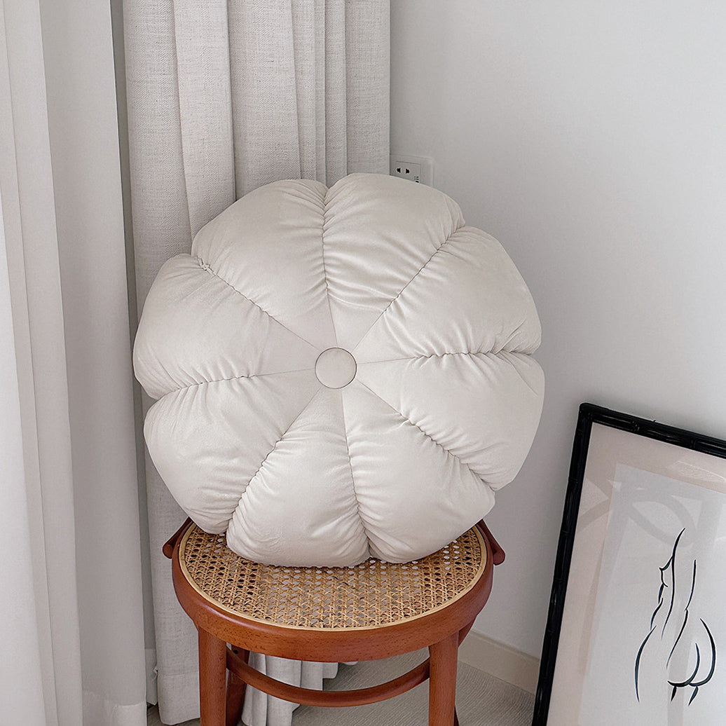 3color volume flower cushion