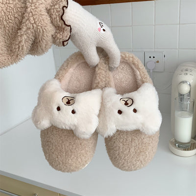 4color fur bear roomshoes