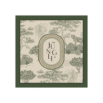 green retro forest laundry mat