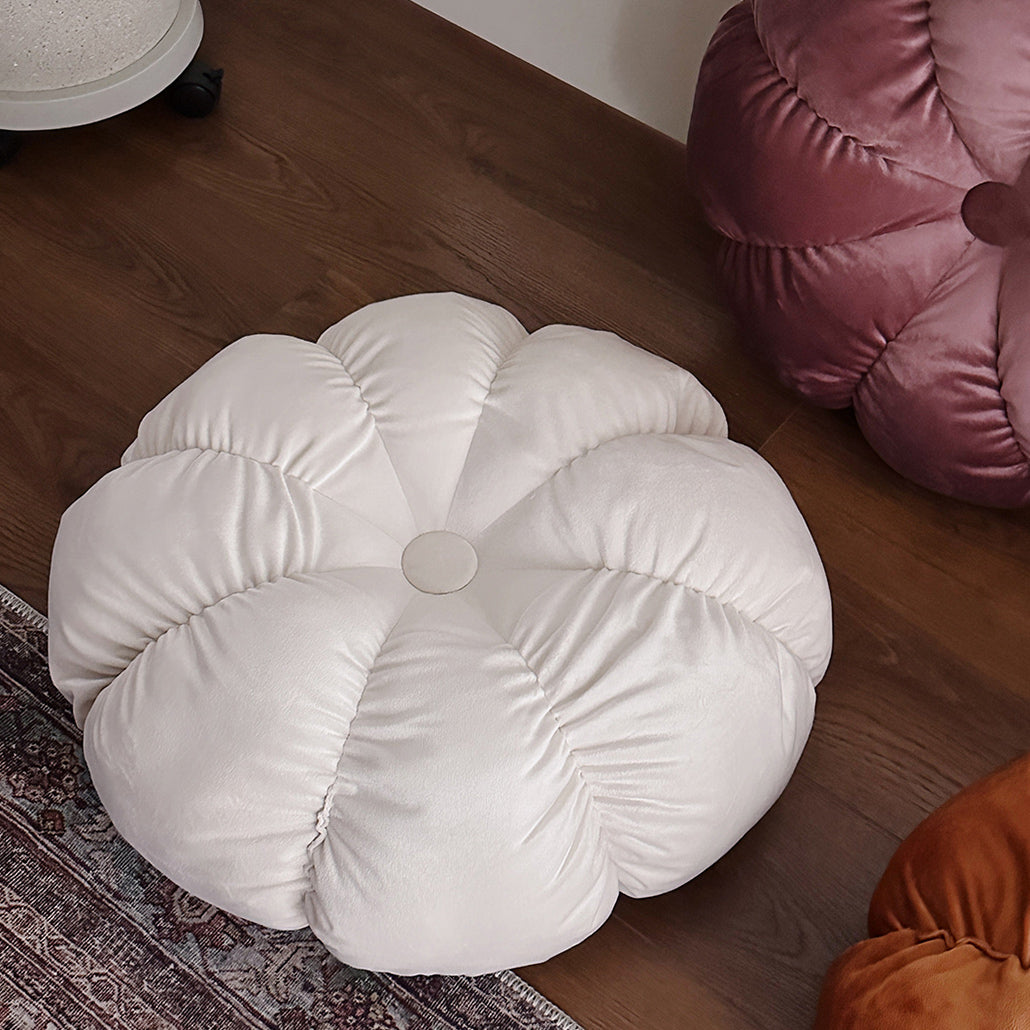 3color volume flower cushion