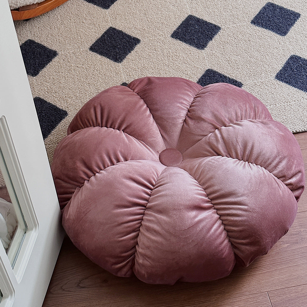 3color volume flower cushion