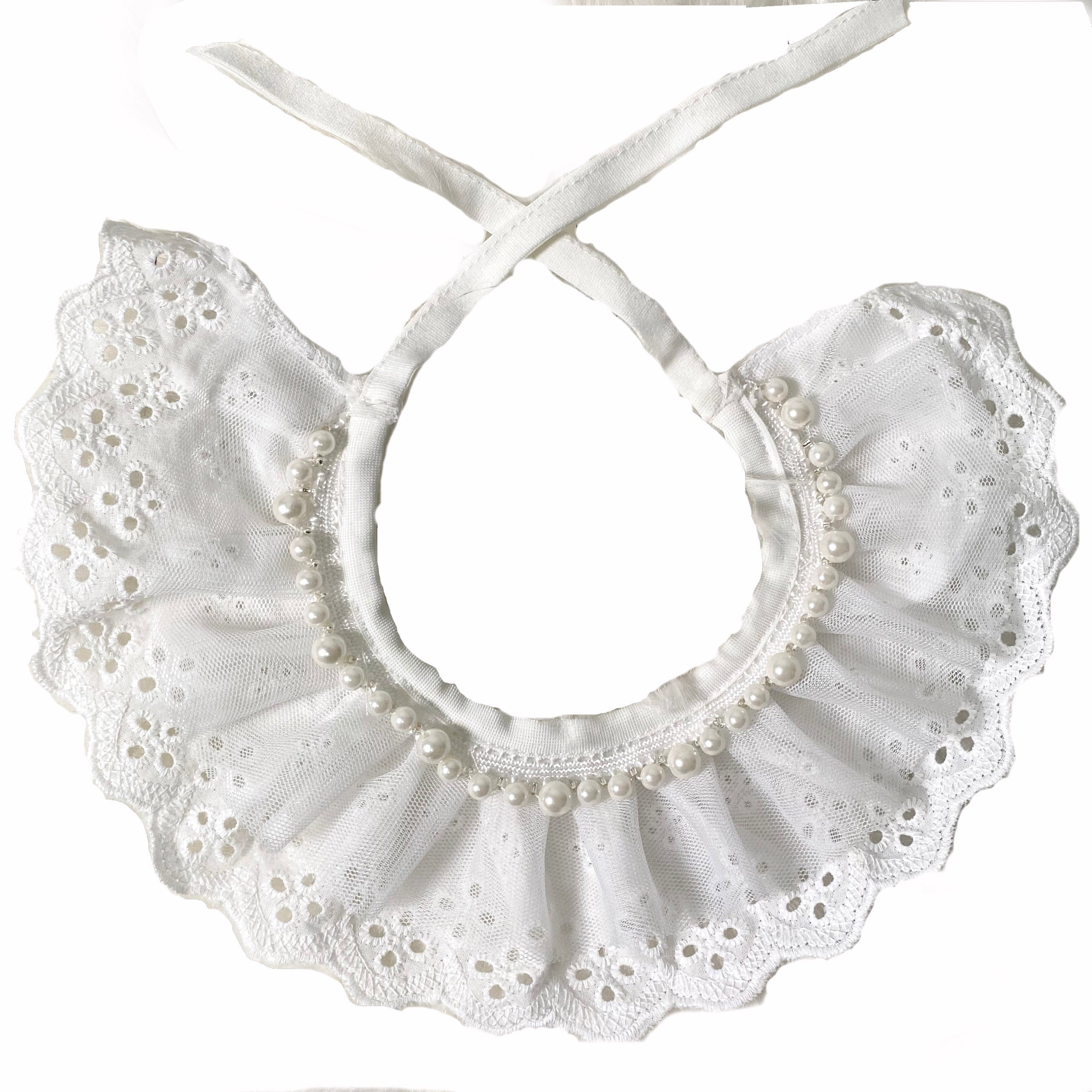 white lace neckwear