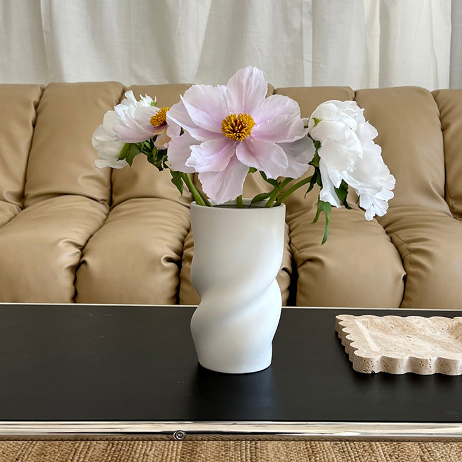 2color twiste barrel vase