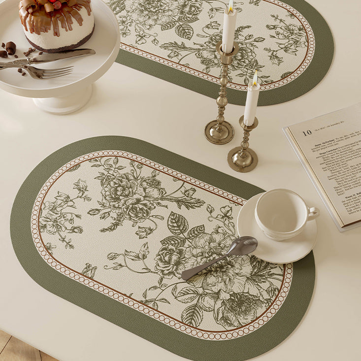 glorious green shadow flower place mat
