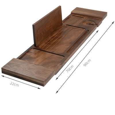 dark wood bath tray