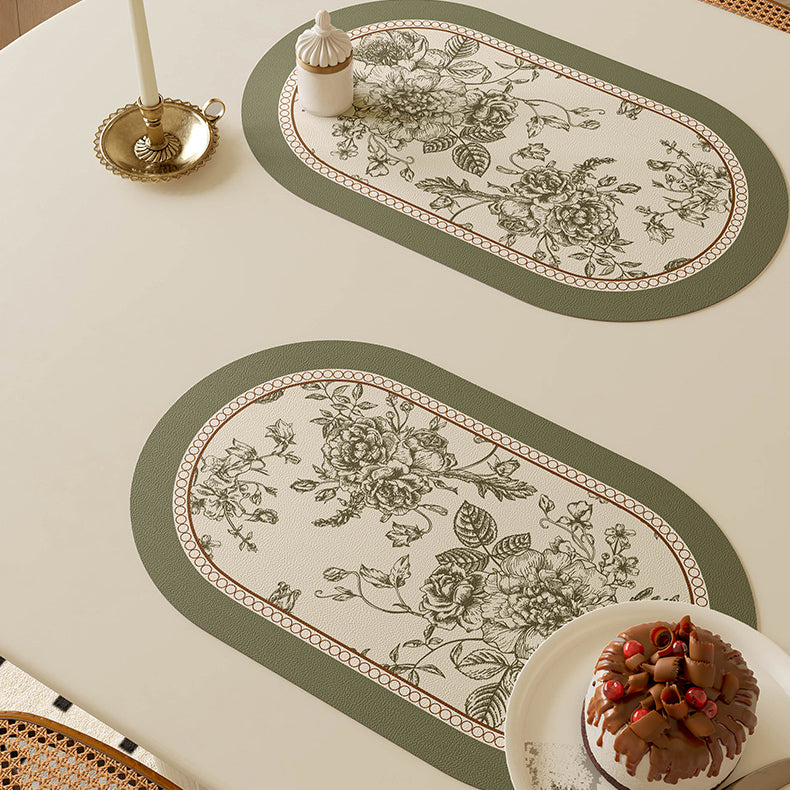 glorious green shadow flower place mat