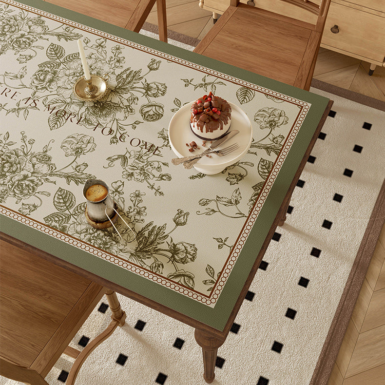 glorious green shadow flower table mat