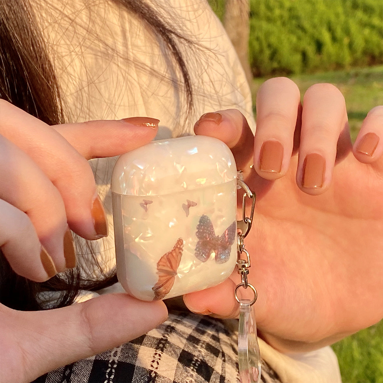 butterfly crystal Airpods case