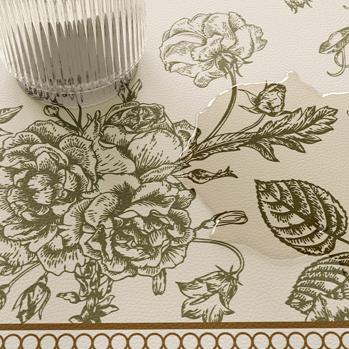 glorious green shadow flower table mat