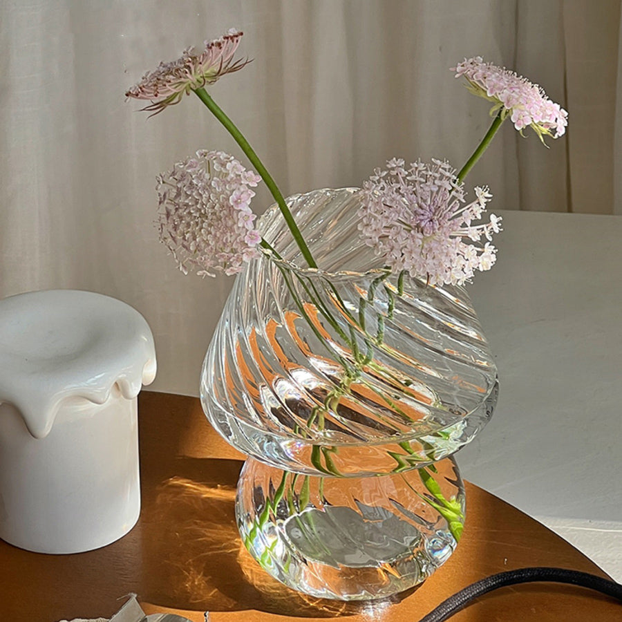 3color clear mushroom vase