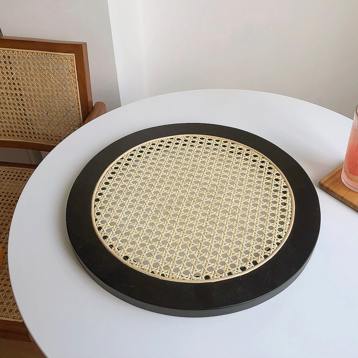 rattan round tray (3colors / 2sizes)