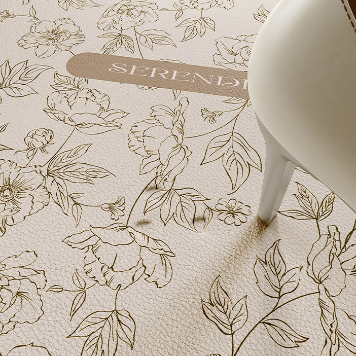 serendipity cream door mat