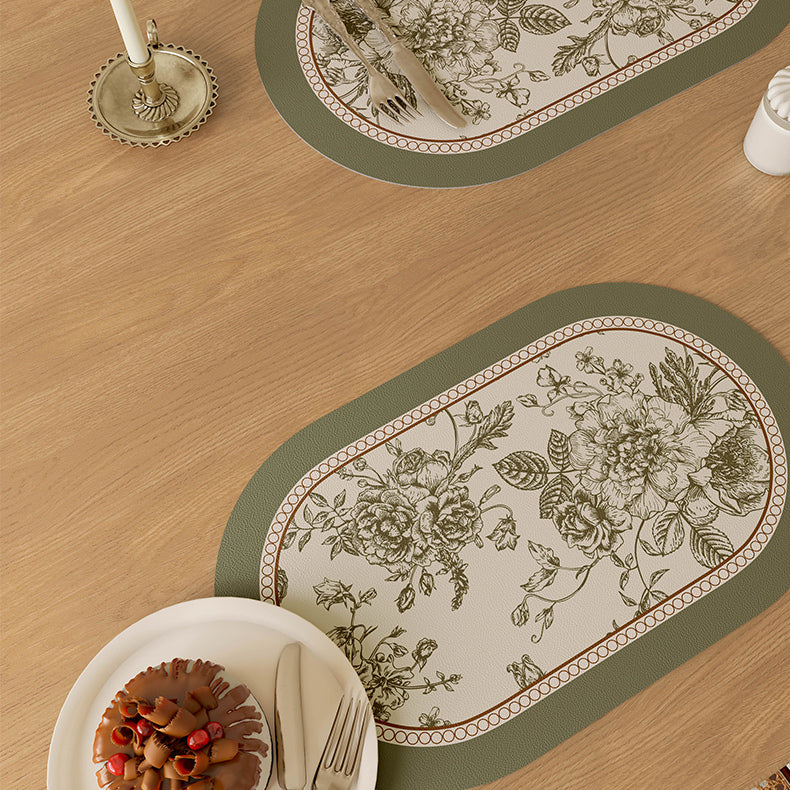 glorious green shadow flower place mat