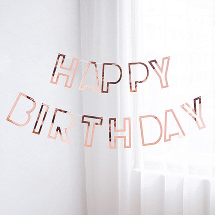 【即納】happy birthday pinkgold garland