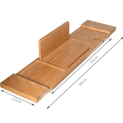 light wood bath tray