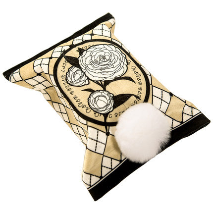 cream yellow flower tissue case