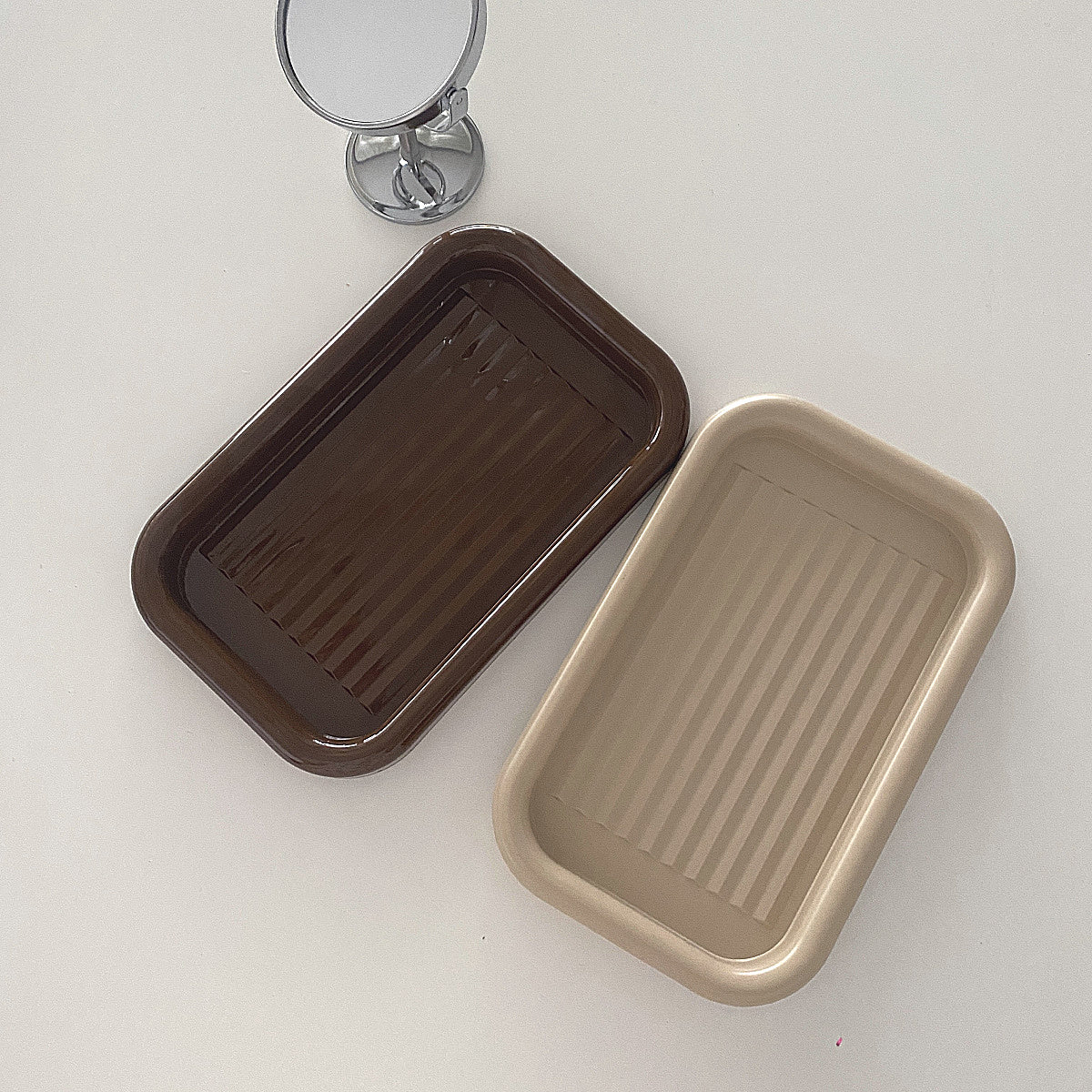 2set brown tray