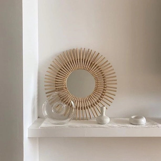 sunny wood mirror