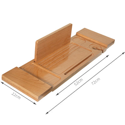 light wood bath tray