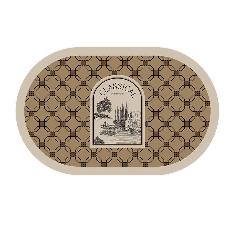 country road logo bath mat