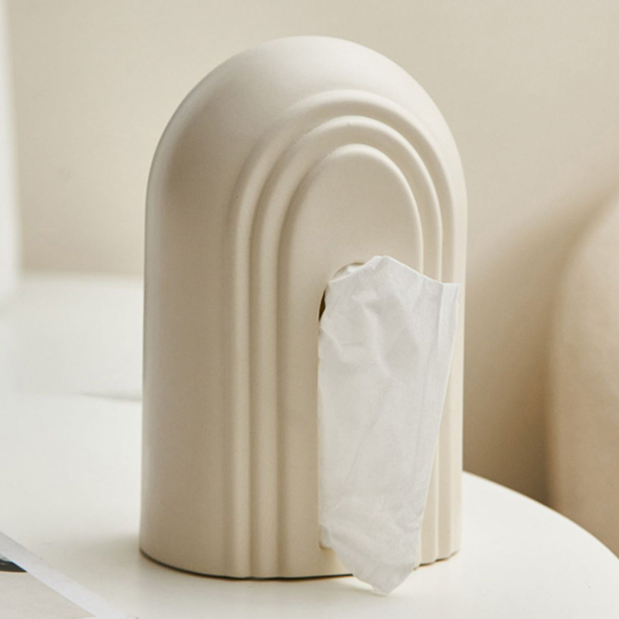 2color ceramic arch tissue case