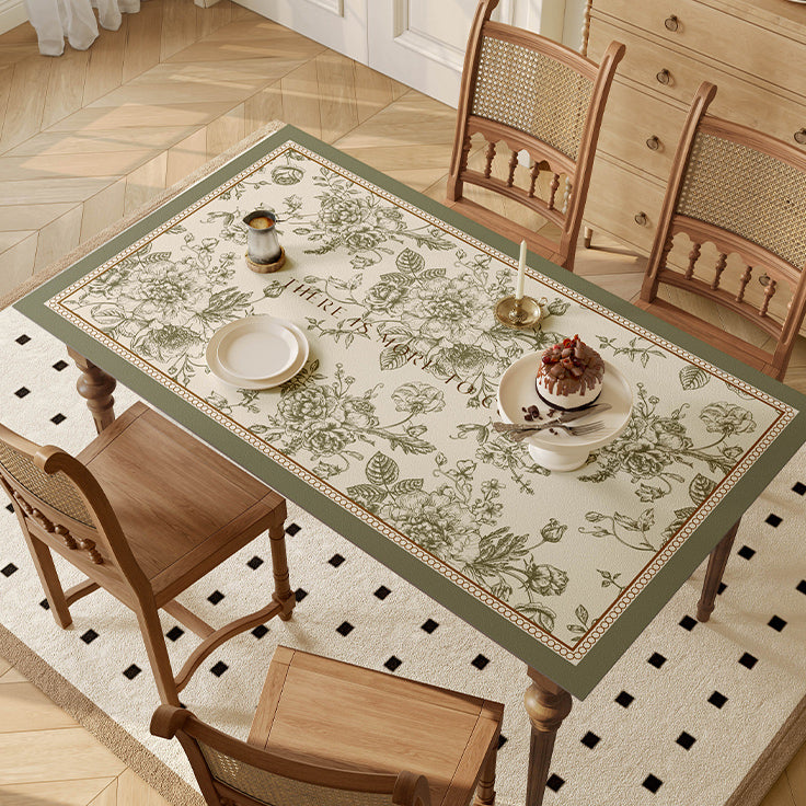 glorious green shadow flower table mat