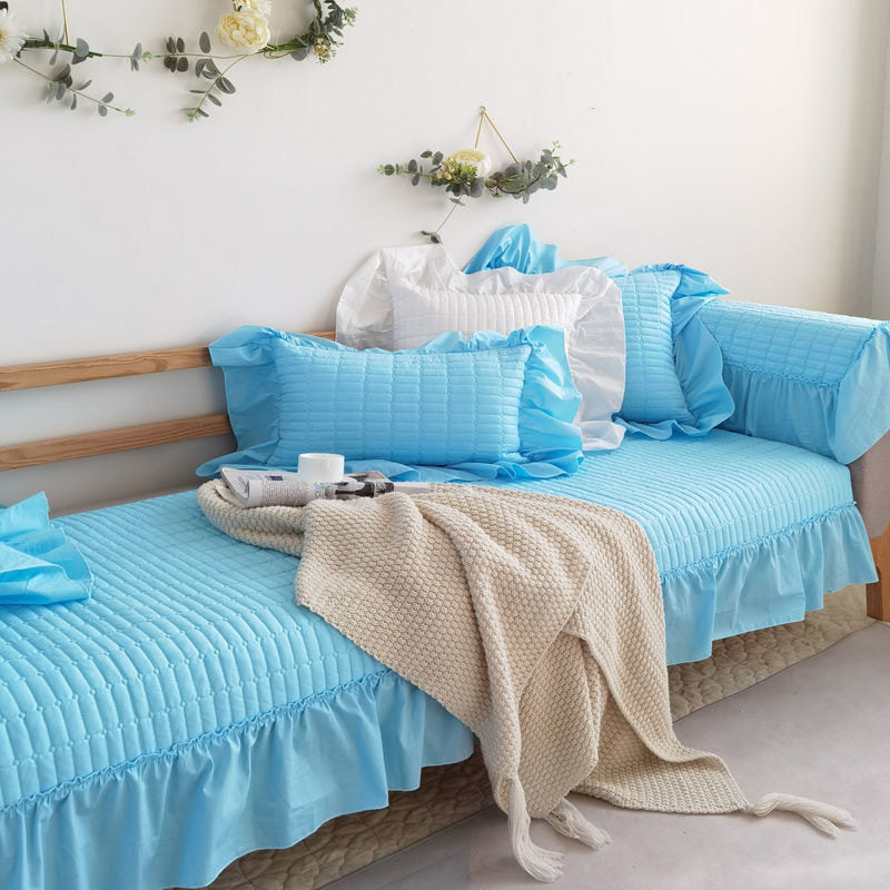 5color cotton frill sofa cover