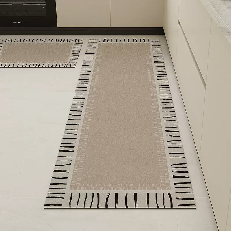 3color border kitchen mat