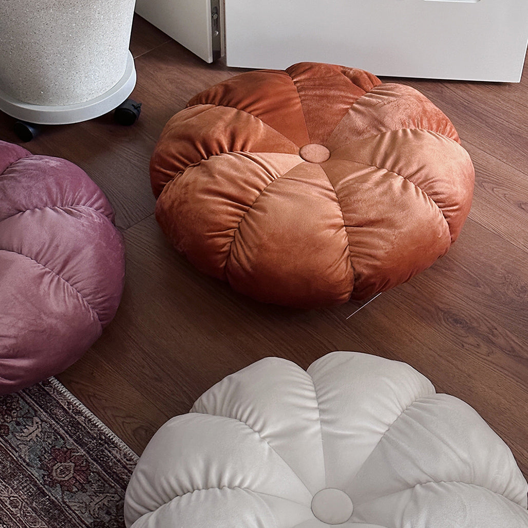 3color volume flower cushion