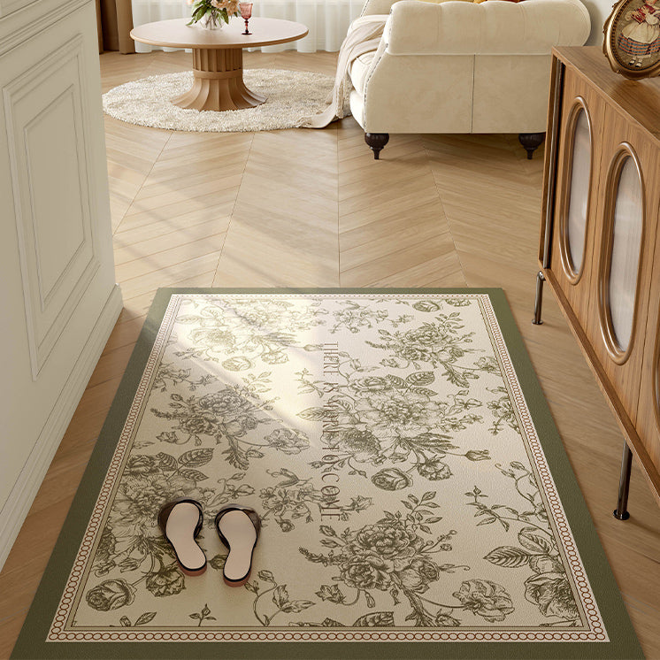 glorious green shadow flower door mat