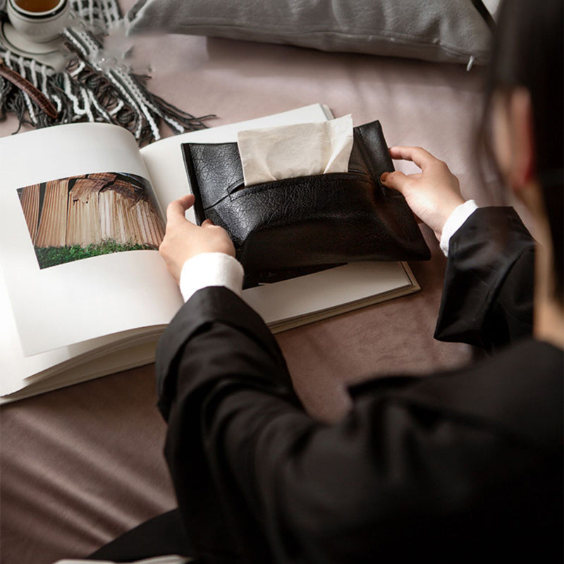 7color stylish leather tissue case